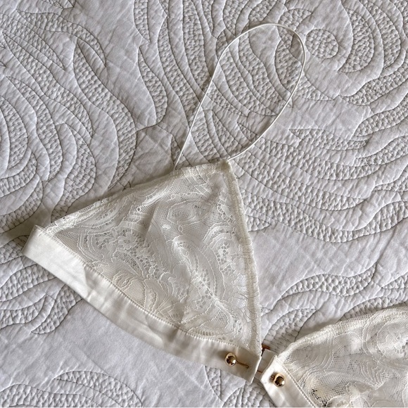 NWOT - For Love & Lemons - Skivvies - Lace Lingerie Bra - White - Picture 3 of 10